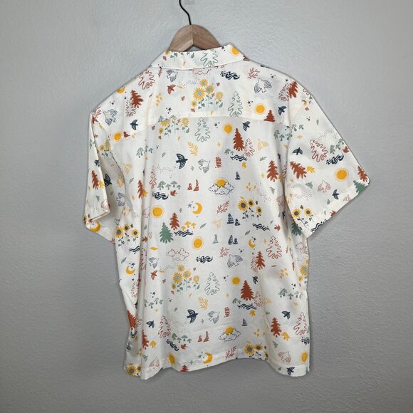 Marmot Muir Camp Novelty Short Sleeve Button Down Shirt L Cream multicolor - Picture 8 of 12